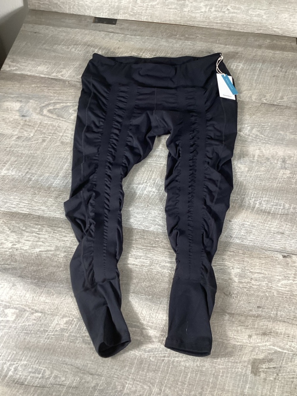 Sweetflexx Black Compression Leggings Women XL Size 16 Shapewear Activewear